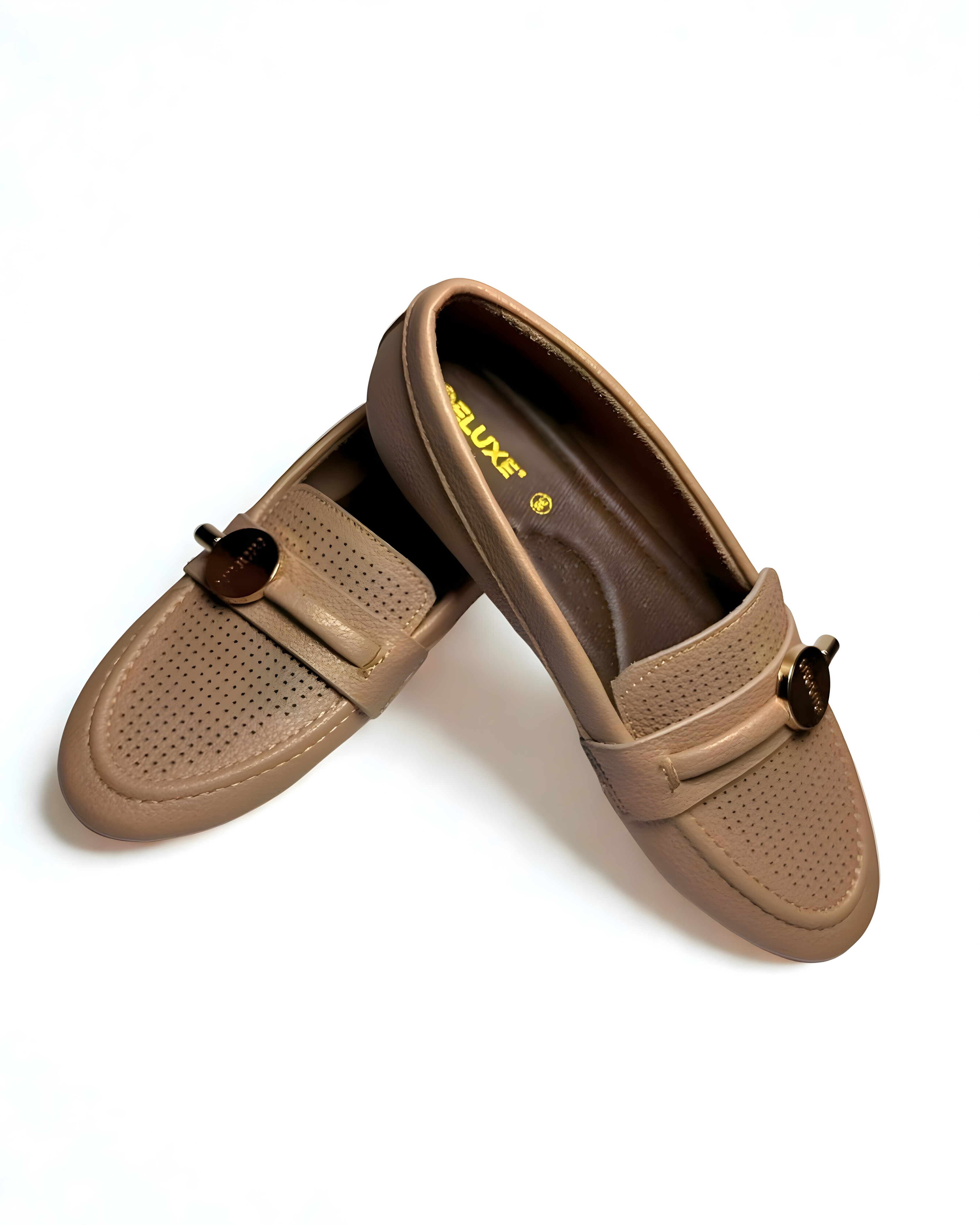 Skin Beige Luxury Medicated Leather Pumpies – Cushioned Comfort (Skin) | Luxora