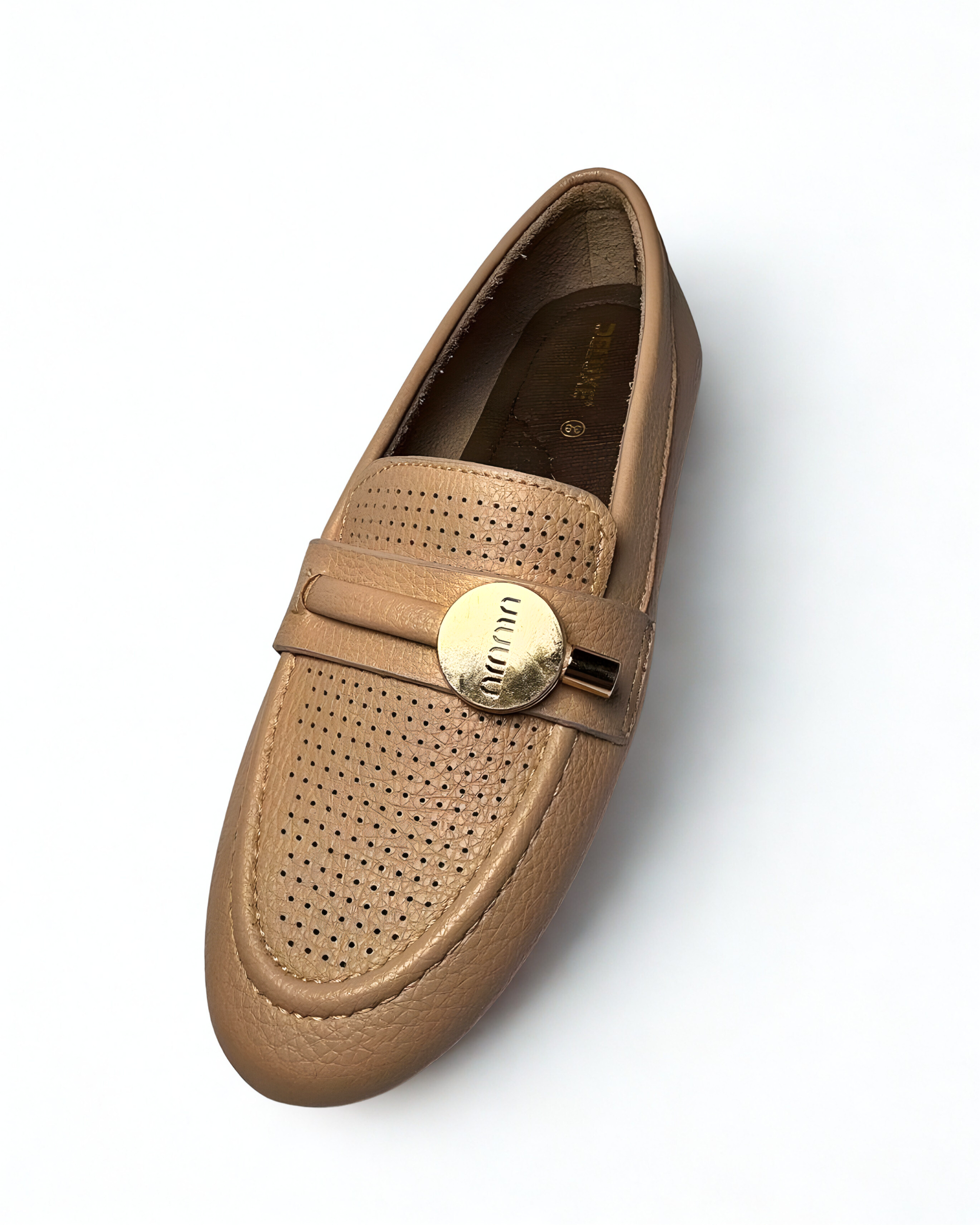 Skin Beige Luxury Medicated Leather Pumpies – Cushioned Comfort (Skin) | Luxora