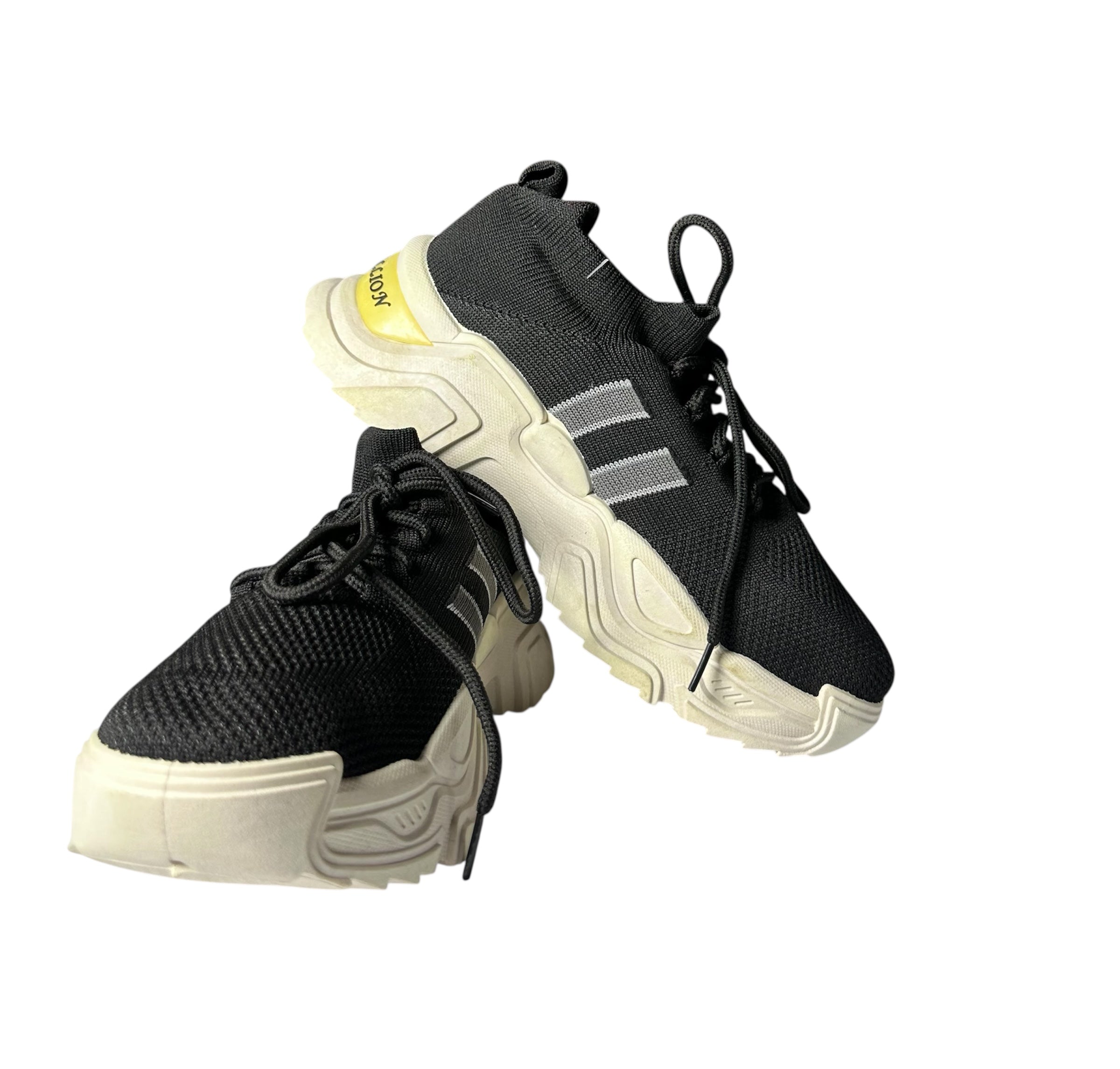Black Double Sole Jogger Shoes – 2 Inch Height Increase