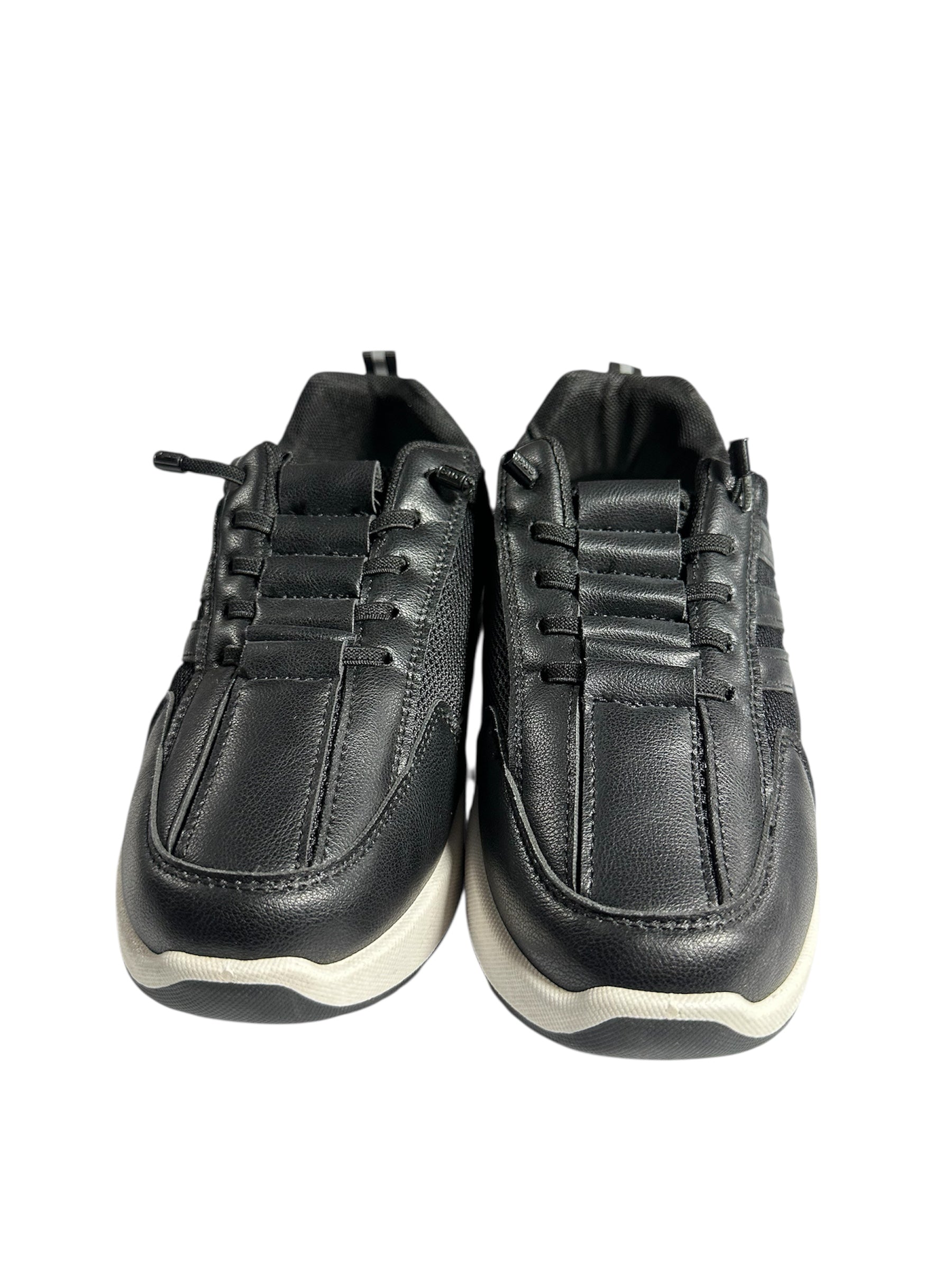 Black Stretch Lace Comfort Sneakers for Women