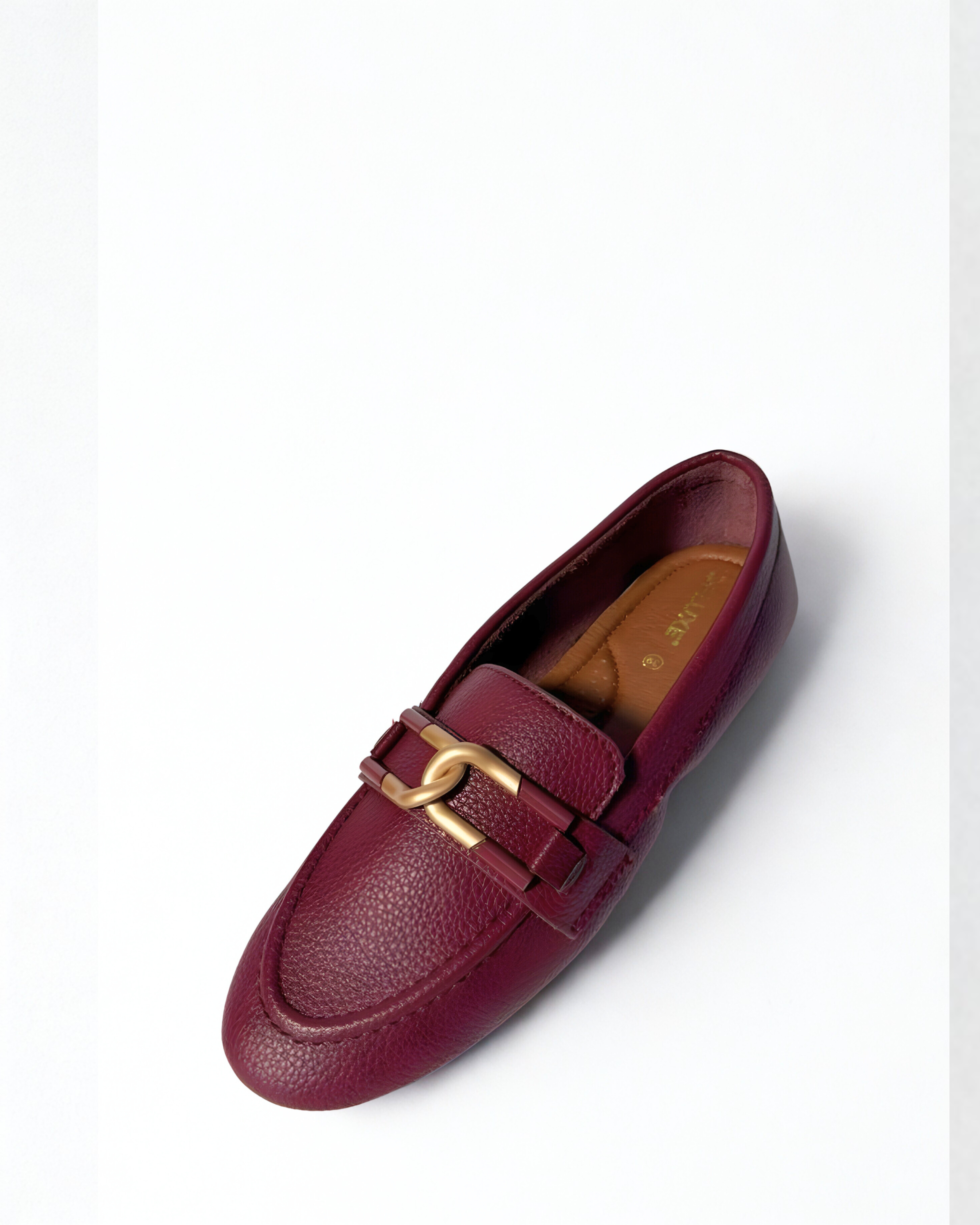 Burgundy Luxury Medicated Leather Pumpies – Cushioned Comfort (Burgundy) | Luxora