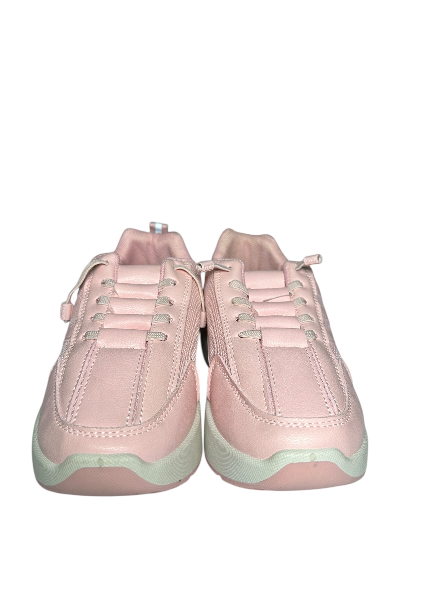 Pink Stretch Lace Comfort Sneakers for Women